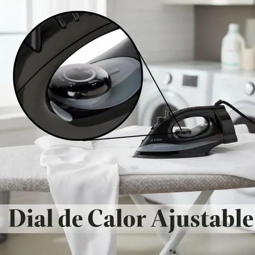 Vista 4 de JERDON Plancha hotelera - Cable retráctil, 1200 vatios - Negro - J913B