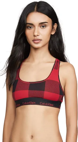 Vista 17 de Calvin Klein Bralette moderno de algodón elástico V-Day sin forro Gris Caliente