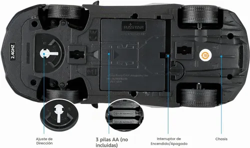 Vista 8 de RASTAR Bugatti - Auto a control remoto Bugatti Divo 1:24, auto de juguete Bugatti para niños y adultos