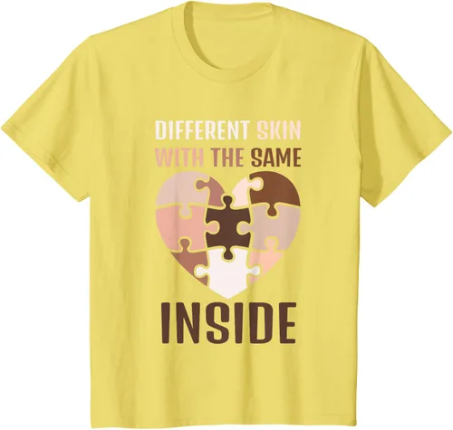 Vista 37 de Camiseta con texto en inglés "Black History Month Different Skin With The Same Love Inside