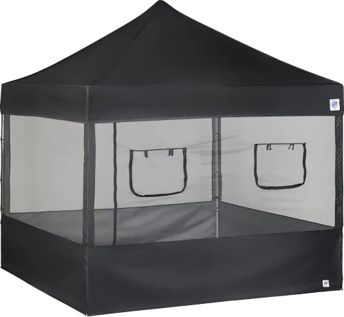 Vista 8 de E-Z UP Kit de pared lateral para cabina de comida, juego de 4, se adapta a toldo de pierna recta de 10 x 10 pies (toldo/refugio no incluido)