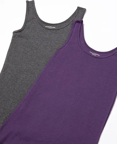 Vista 3 de Tienda Essentials - Camiseta de tirantes ajustada para mujer paquete de 2