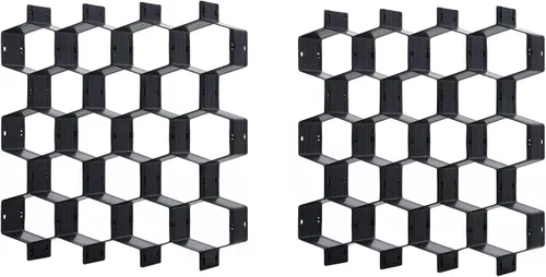 Vista 10 de Separador de panal de abejas, organizador de cajones ajustable, para ropa interior, cinturón, bufanda, calcetines (negro)