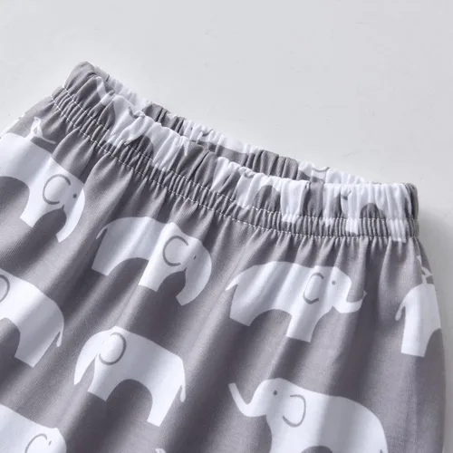 Vista 103 de Conjunto de 3 piezas de ropa de bebé recién nacido con estampado de manga larga + pantalones + sombrero
