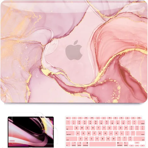 Vista 11 de B BELK - Funda compatible con MacBook Air de 13 pulgadas con chip M1 2021 2020 2019 2018 A2337 A2179 A1932, Plastic Hard Shell for MacBook Air