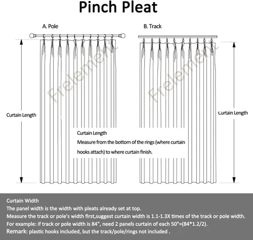 Vista 6 de Frelement Cortinas plisadas de lino de algodón de 100 pulgadas de ancho y 102 pulgadas de largo, cortinas con reducción de ruido para sala