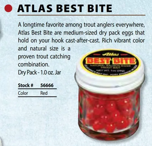 Vista 2 de Atlas Mike's Best Bite - Huevos de cebo de pesca de salmón, rojo