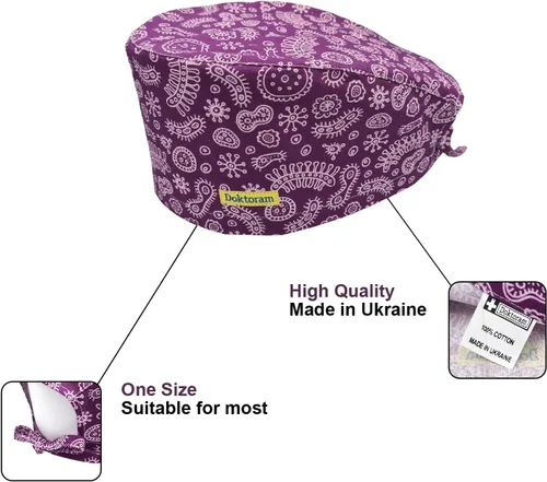 Vista 54 de Print Scrub Caps - Sombrero perfecto para enfermeras, médicos y EMTs..