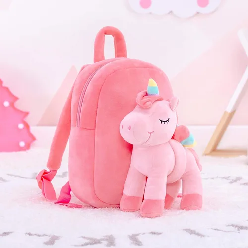 Vista 18 de Lazada Mochila para niños pequeños, juguetes de animales de peluche, mochila pequeña, color gris, 9.5 pulgadas