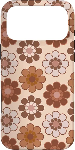 Vista 22 de 70s Retro Floral Pattern in Brown, Tan and Camel Case for iPhone 17