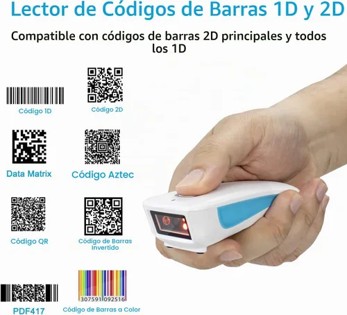 Vista 2 de NETUM Mini escáner de código de barras QR inalámbrico actualizado