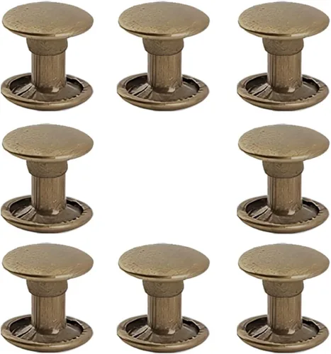 Vista 3 de 300 juegos de remaches de cuero, remaches de doble tapa, tachuelas tubulares de metal, reparaciones, decoración, accesorios de manualidades
