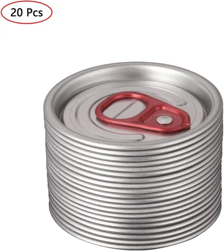 Vista 3 de Aislor Fundas para tapas de latas, cubierta protectora de anillo para latas de soda, cubierta protectora para latas de bebidas, color rojo, 20