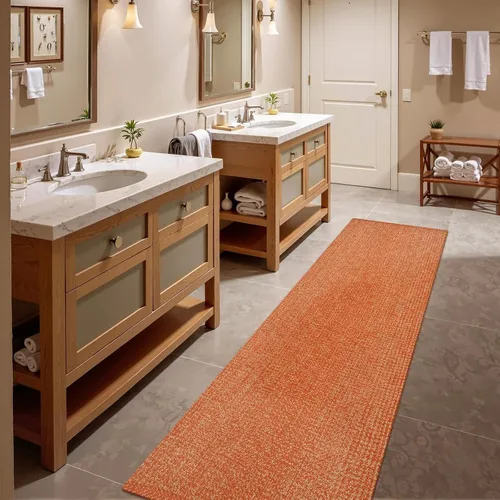 Vista 127 de LEEVAN Alfombra lavable para baño, alfombra tejida negra de 2 x 3 pies para entrada, alfombra de puerta delantera de algodón, alfombras pequeñas