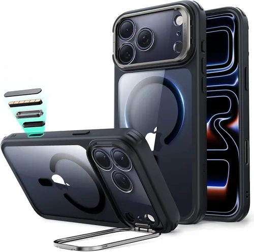 Vista 33 de ESR Funda para iPhone 13 Pro, compatible con MagSafe, protección de grado militar a prueba de golpes, soporte de anillo de cámara integrado, funda