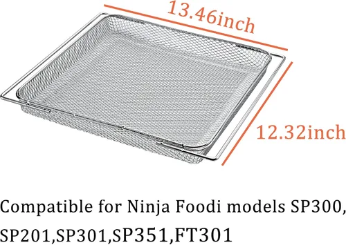 Vista 2 de Cesta de repuesto para freidora de aire Ninja Foodi SP201 SP301 SP300 SP351 FT301