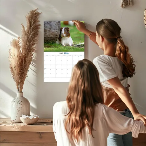Vista 535 de Calendario de grises africanos 2025 2026 – Planificador mensual de pared de aves africanas – 12 x 18 pulgadas (abierto), calendario de pared