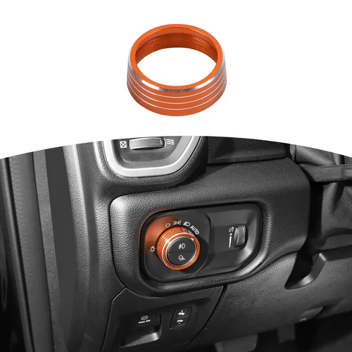 Vista 8 de RT-TCZ para interruptor de faro delantero RAM, anillo de ajuste para RAM 2018-presente negro accesorios interiores 1 unid