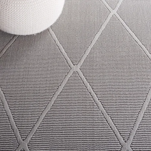 Vista 6 de SAFAVIEH Alfombra de área de 8 x 10 pies – Colección Revive – Grande – Gris, patrón de enrejado, no desprende pelusa y fácil limpieza, ideal