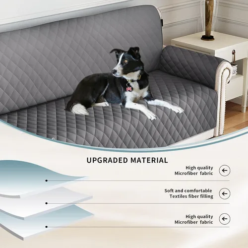 Vista 4 de XMAYODS Fundas antideslizantes para sofá con cojines de 1/2/3/4, impermeable, acolchada, protectores de muebles para perros, mascotas y niños