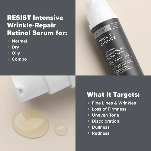 Vista 4 de Paula’s Choice RESIST Serum de retinol reparador de arrugas intensivo con vitamina C para arrugas y tono facial desparejo