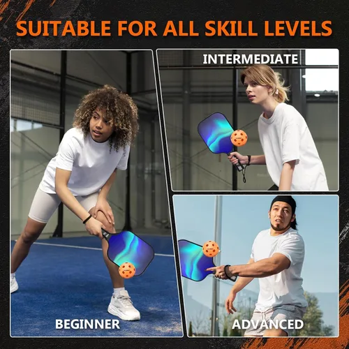 Vista 6 de Navona 40 Pack Premium 26-Holes Orange Indoor Pickleball Balls, Meet USAPA Official Requirement, Perfectly Balanced, High Bounce True Flight