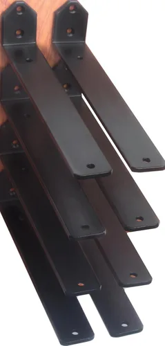 Vista 36 de Paquete de 2 soportes de estante en L de 6 pulgadas de largo x 4 pulgadas de alto x 1.5 pulgadas de ancho, 5 mm de grosor, soportes de estante