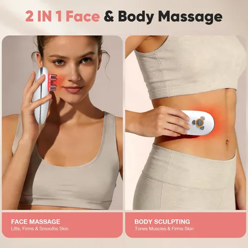 Vista 4 de Masajeador eléctrico 3 en 1 para la celulitis, máquina de esculpir el cuerpo 3 en 1 para estómago, cintura, brazos, piernas, herramienta de masaje