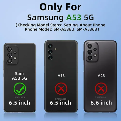 Vista 111 de Jeylly Compatible con Samsung Galaxy A22 5G Funda, Funda Samsung A22 5G con 2pcs protectores de pantalla de vidrio templado