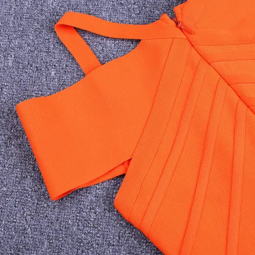 Vista 6 de UONBOX Vestido sexy con cuello en V y tirantes para mujer