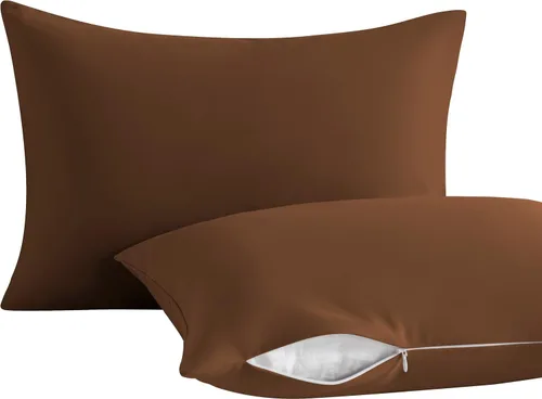 Vista 38 de NTBAY Paquete de 2 almohadas con fundas de almohada de algodón egipcio, relleno alternativo de algodón suave de 13 x 18 pulgadas, almohadas sobre