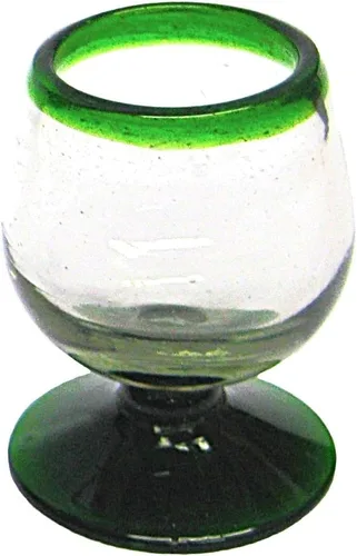 Vista 7 de Vasos de Martini con borde verde esmeralda de 10 onzas (juego de 6), vidrio reciclado, sin plomo, sin toxinas (Martini)