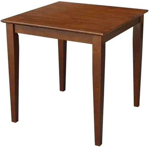 Vista 7 de IC International Concepts Mesa de comedor con parte superior de madera maciza, 30 pulgadas de alto, negro