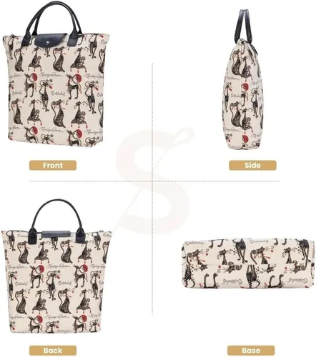 Vista 2 de Signare Bolsa plegable para tapiz, bolsa de compras reutilizable, bolsa de comestibles