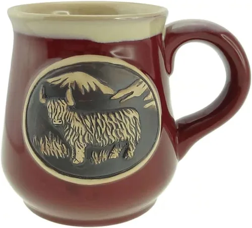 Vista 12 de Taza de gres de Glen Appin Escocia Taza de cerámica para café o cerveza 16.9 oz (500 ml) (Círculo celta - Negro)