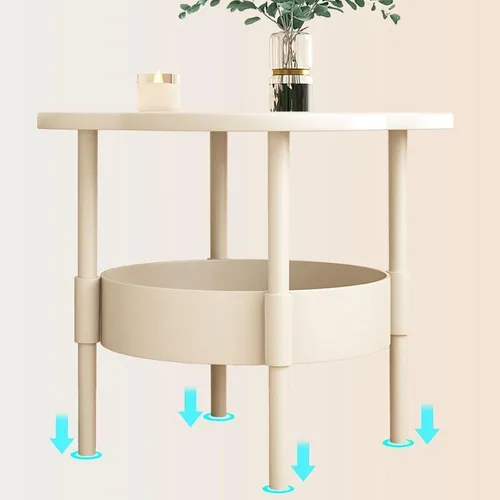 Vista 7 de Mesa auxiliar pequeña con almacenamiento Mesa auxiliar blanca Mesas