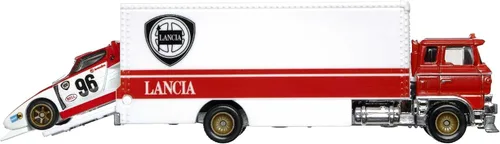 Vista 4 de Hot Wheels Coche Cultura Equipo Transporte Lancia Stratos Grupo 5 & Sakura Sprinter Diecast Car