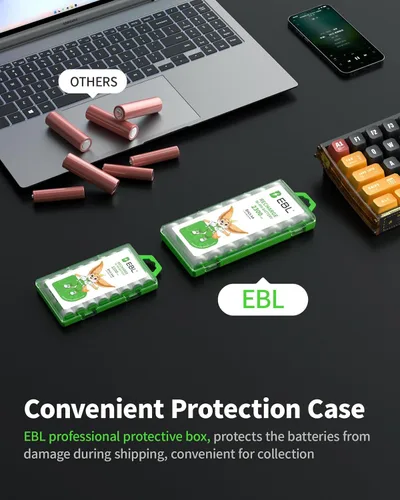 Vista 7 de EBL Combo de pilas AA AAA, 16 juegos con 8 pilas AA de 2300 mAh y 8 pilas recargables AAA de 1100 mAh