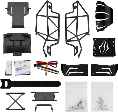 Vista 3 de INJORA Carcasa de Buggy de Roca de Nailon de 45g (1.59 oz) con Paneles Spider de Aluminio para 1/24 RC Crawler Car Axial SCX24 C10 JLU Bronco Base