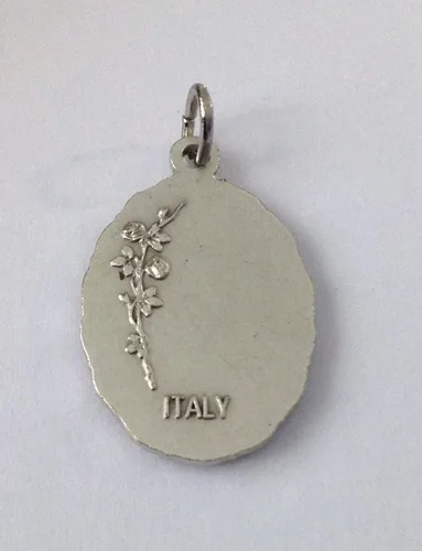Vista 5 de San Lázaro (Lazar) Medalla de forma ovalada 'El mendigo leproso' - 100% Made in Italy - Medalla de los Santos Patronos, Latón
