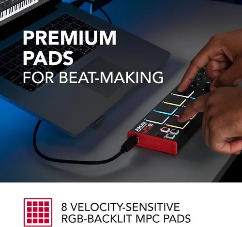 Vista 6 de Beat Maker Bundle - AKAI Professional LPK25 y LPD8 - Teclado MIDI USB con 25 teclas de sintetizador y controlador MIDI USB con 8 almohadillas