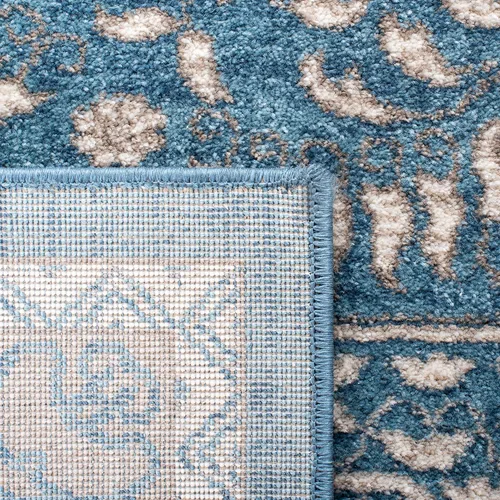 Vista 6 de SAFAVIEH Sofia Collection - Alfombra de pasillo de 2 pies 2 pulgadas x 8 pies, color azul y beige, diseño bohemio tribal envejecido, no desprende