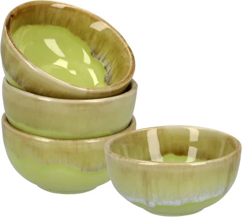 Vista 10 de Plato de cerámica para salsa de soja pequeños, 3 pulgadas, juego de 4 (negro n.º 2)