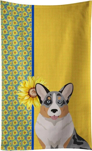 Vista 149 de Caroline's Treasures WDK5313KTWL - Toalla de cocina con diseño de girasoles de verano, color negro y tostado, Airedale Terrier, toalla de mano