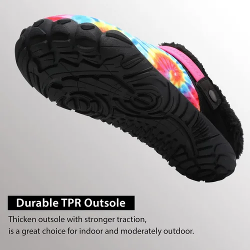 Vista 6 de Besroad - Pantuflas mullidas para mujer y hombre, esponjosas, cómodas, de espuma viscoelástica, para dormitorio