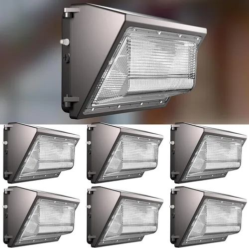 Vista 14 de Lightdot Paquete de 6 luces LED de pared de 70 W, 100-277 V, fotocélula inteligente del atardecer al amanecer, 10500 lm (150 Lm/W) 5000 K IP65
