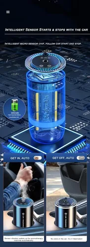 Vista 6 de Difusor de aceite esencial de aromaterapia: 7 opciones de color LED, alimentado por USB silencioso, control de tres velocidades, aromaterapia
