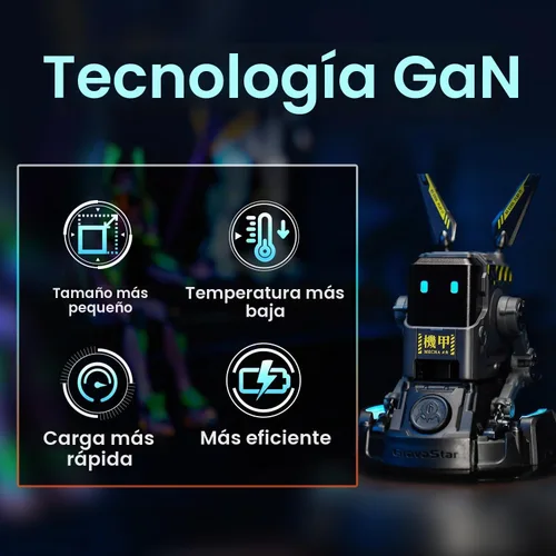 Vista 9 de GravaStar Mercury M2 - Mouse inalámbrico para juegos con robot GravaStar Alpha65 Bloque de cargador rápido GaN