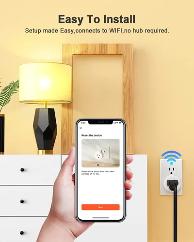 Vista 8 de Enchufe inteligente con control remoto, Wi-Fi de 2.4 GHz y RF433 Control remoto inalámbrico, interruptor de luz de salida no requiere cable neutro