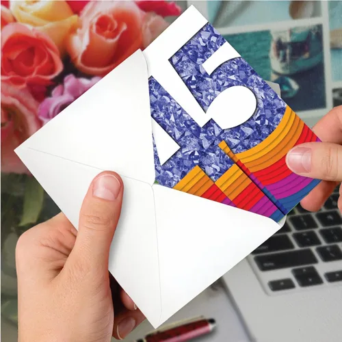 Vista 6 de NobleWorks 45 aniversario – 45 años de matrimonio amoroso con sobre para hombres, mujeres (1 tarjeta) (no papel de aluminio, capas o 3D) hitos